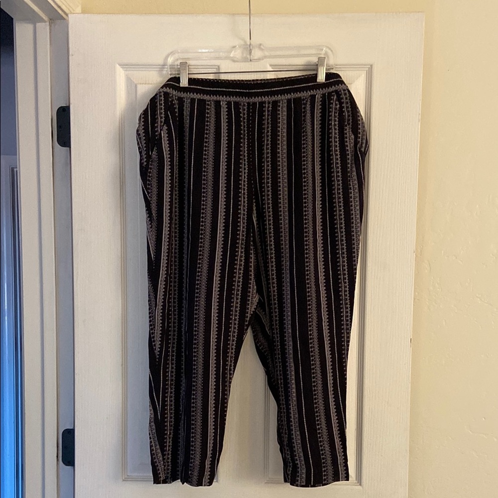 Black and White Striped Pants